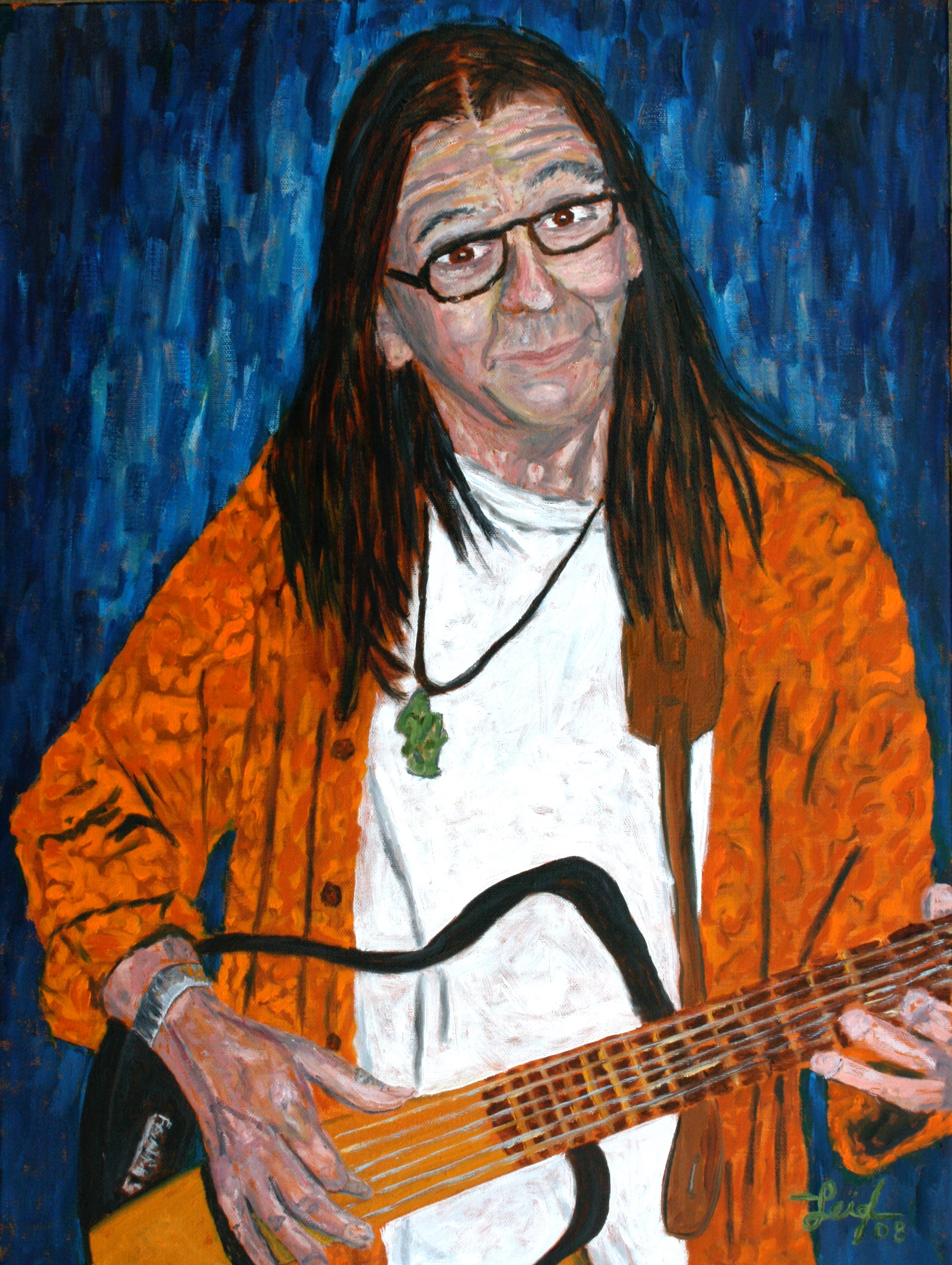 Buffalo John Playing Guitar  ~  
John Webster, Bigfork, MT
2008  •  18 x 24 