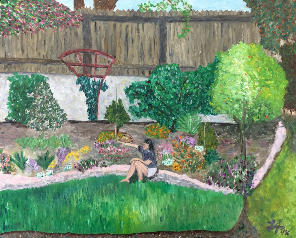Lindsey's in the Garden  ~  
1996  •  20 x 16
