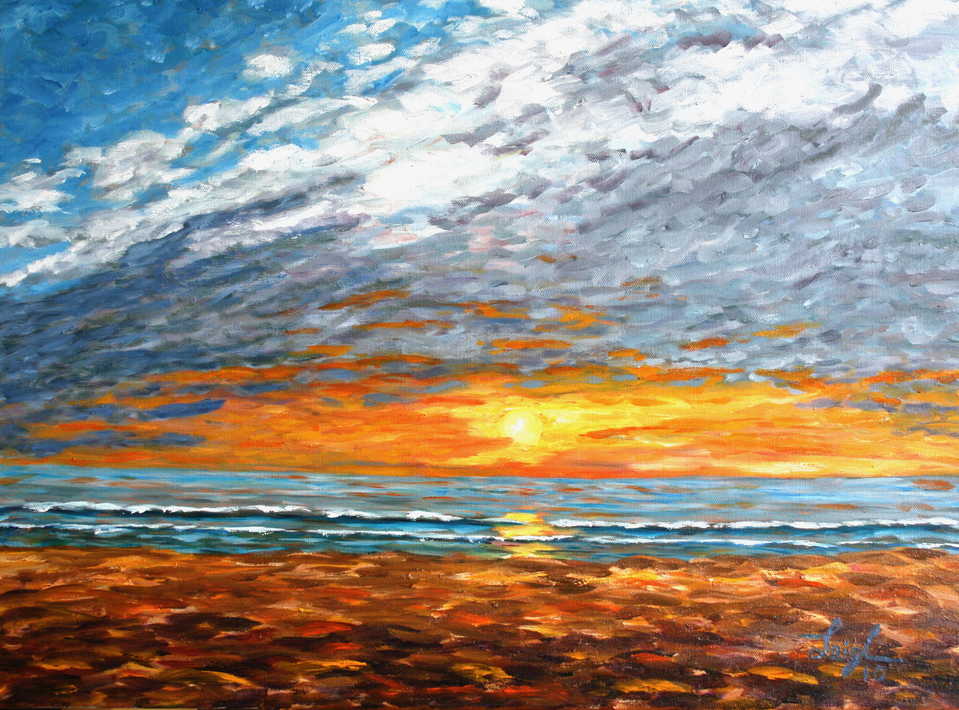 Carlsbad Sunset  ~  
Private Collection, Escondido CA
2010 • 24 x 18
