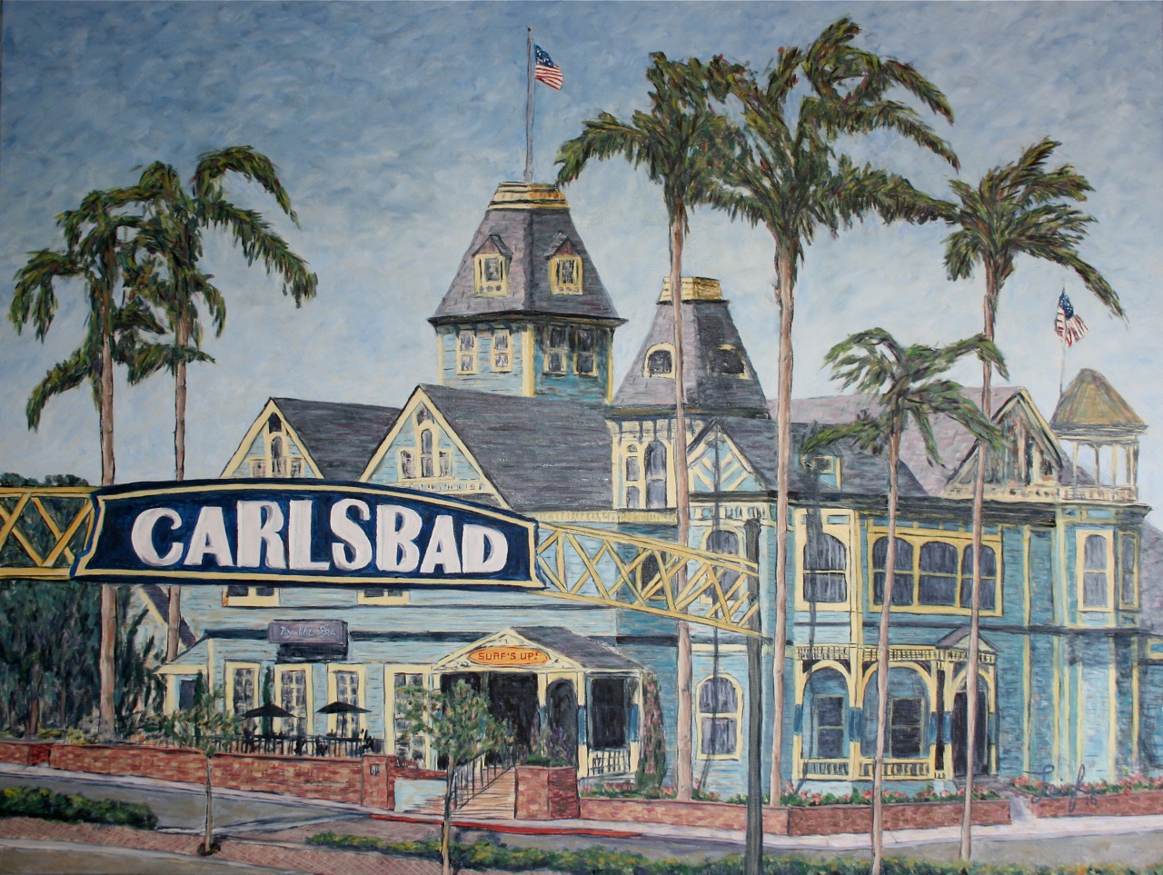 The Carlsbad Sign  ~  
in Carlsbad City Hall
(2015)  48 x 36