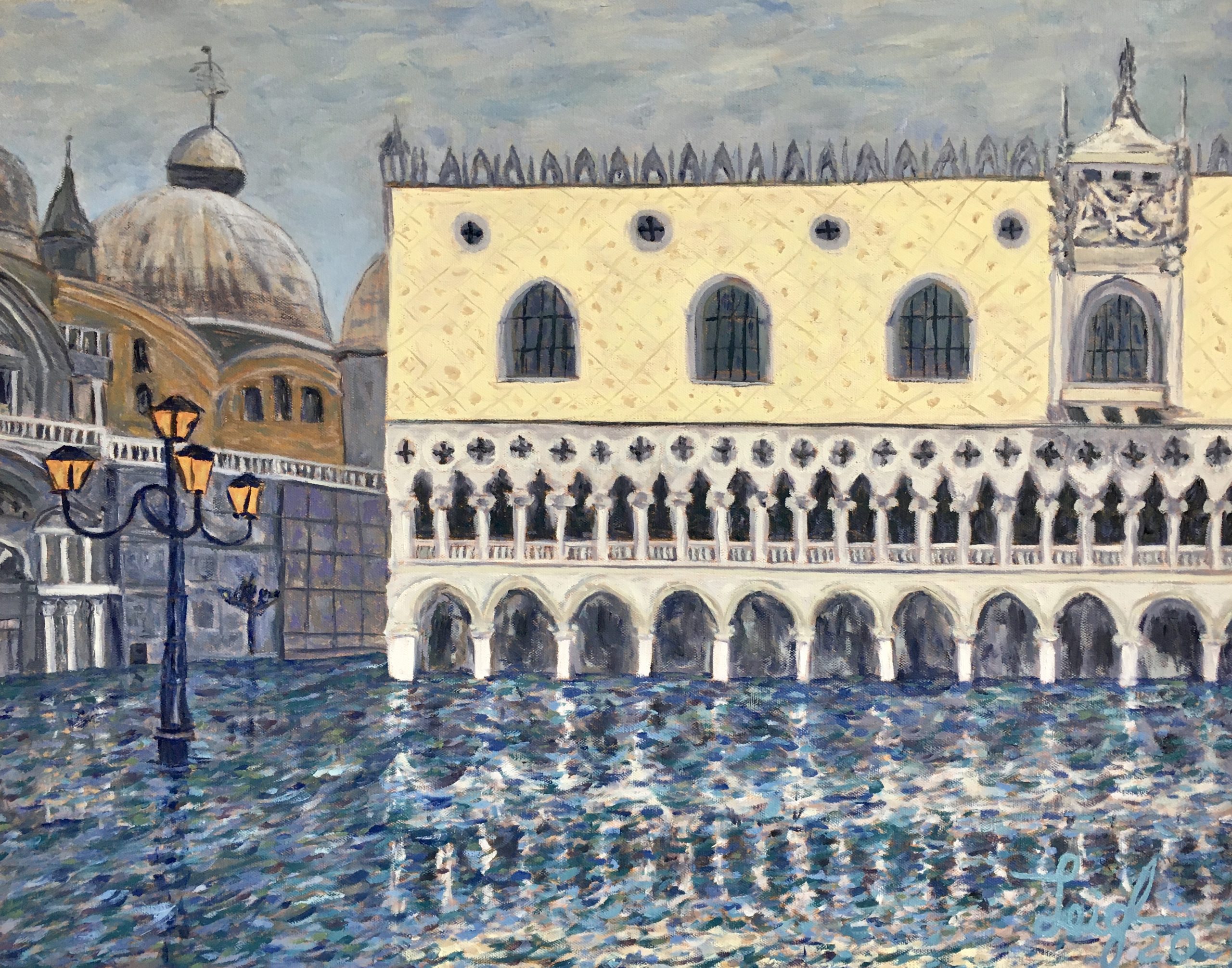 St. Mark's Basilica and Doge's Palace Flooded (#7) 
2020  •  28 x 22