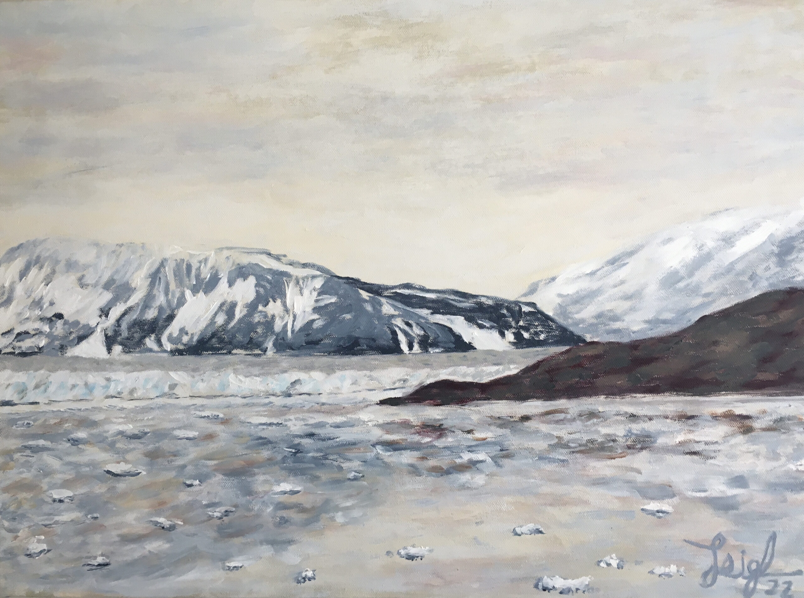 Mendenhall Glacier, AK: Study  (2022) 24 x 18