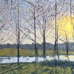Tilburg Sunset Triptych (2023) 54 x 36